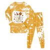 IWIHMIV Girls Halloween Comfortable Casual Print Outfits（Yellow,7 Y