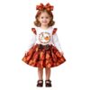 IWIHMIV Girl's Halloween Long Sleeve T Shirt Half Skirt Hairband Set（B,4 Y