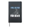 I Will Ice Fish For Beer Ice Fishing Hardcover Journal, Black