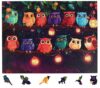 Ixfyloop Wooden Puzzle 500Pcs Lantern Owl Jigsaw WallArt Gift 14.2x18.8in