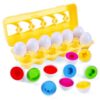 J-hong Matching Eggs 12 pcs Set Easter Eggs for Toddler 1-3 Year Old