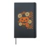 Jack O Lantern Floral Pumpkin With Autumn Flowers Hardcover Journal, Black