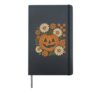 Jack O Lantern Floral Pumpkin With Autumn Flowers Hardcover Journal, Black