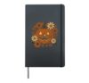 Jack O Lantern Floral Pumpkin With Autumn Flowers Hardcover Journal, Black