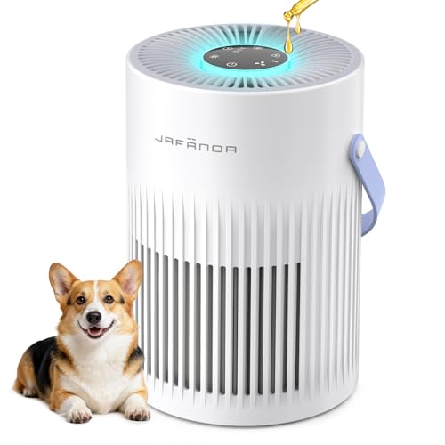Jafända Air Purifers for Home, Hepa Air Purifier for Bedroom, Air Cleaner for Pet Dander, Quiet Sleep Mode, Portable Air Purifier for Office, Odor, Dust, Smoke (White) (Pack of 6)
