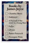 James Joyce Books Checklist Literary 12"x18" US Made Poster