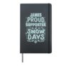 James Supporter Of Snow Days James Christmas Winter Holiday Hardcover Journal, Black