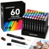 JANCHUN 60 Colors Dual Tip Alcohol Art Markers with Storage Case