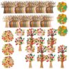 JAPBOR Fall Tree Crafts - DIY Autumn Foam Self Adhesive Stickers Art Kit