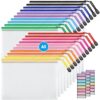 JARLINK A5 Mesh Zipper Pouches, 6x9inch Pencil Pouches for School, 20 Pack