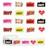 JarThenaAMCS 1000 Pcs Rave Hot Sticker Roll, Hot Flame Fire Shape, 8 Design