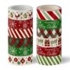JarThenaAMCS 12 Rolls Christmas Washi Masking Tape Set, Red Green