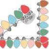 JarThenaAMCS Christmas Bulletin Board Border, Colorful Light Bulb, 32.8 Ft