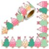 JarThenaAMCS Christmas Bulletin Board Border, Pink Green Tree, 32.8 Ft