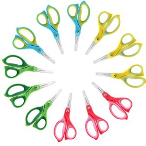 JARVISTAR 5.5" 12 Pack Kids Scissors Blunt Tip for School