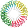 JARVISTAR 5.5" Kids Scissors, 24 Pack Blunt Tip Safety School Supplies