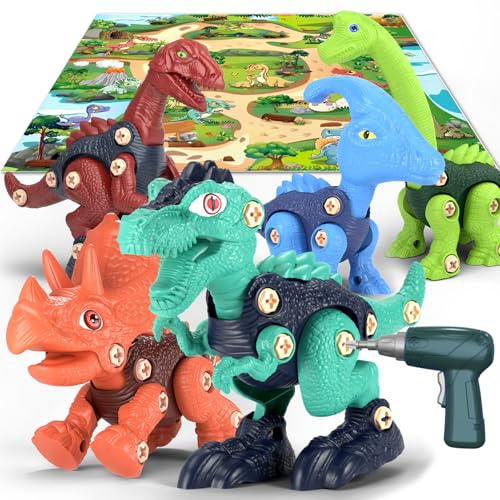 Jasonwell Kids Building Dinosaur Toys - Boys STEM Take Apart Construction Set Educational Dino Kit Play Set Easter Party Favors Christmas Birthday Gifts for Toddler Girls Age 3 4 5 6 7 8 + Year Old