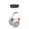JBL Junior 470NC - Wireless Over-Ear Noise Cancelling Kids with Customizable Volume & Playtime and 50Hr Battery Life (White) with Expo Gear Over-Ear Weather-Resistant Protective Hard-Shell