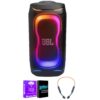 JBL PartyBox Stage 320 Portable Bluetooth Speaker Bundle, Black
