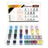 JCASE & LP (Low Profile) JCASE Car Fuse Assortment Kit 30 PCS Commercial Cartridge Fuse Assortment 20A 25A 30A 40A 50A 60A 70A 80A 100A. Fits Most: Nissan, Toyota, Chrysler, Dodge, Chevy, GM, and Ford