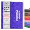 JC Classics Notary Journal Log Book Hardcover with Privacy Guard - Notary Log with 522 Notarial Record Entries - Compliant Notary Journal for Notaries for All States Except HI (Purple)