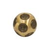 JCRBILW Brass Handheld Sphere Solid Brass Ball Fidget Sphere Meditation Orb Sensory Tool with Detailed Engraving Textured Grip Polished Luster Suitable for