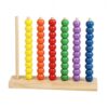 JCRBILW Children Counting Frame Wooden Abacus Toy Bead Counter Rack Stacking Board Educational Manipulative with Wood for Early Number Skills Suitable for, Small Beaded Abacus