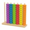 JCRBILW Children Counting Frame Wooden Abacus Toy Bead Counter Rack Stacking Board Educational Manipulative with Wood for Early Number Skills Suitable for, Extra Large Beaded Abacus