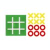 JCRBILW Portable Game Board Toe Set Noughts and Crosses Board Puzzle with Felt Grid and Pieces Portable Design Suitable for Kids Observation Skills Family Fun, Green