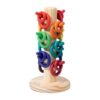 JCRBILW Preschool Wooden Circle Stacker, Style to 1, 13.5 X 13.5 X 25 Cm