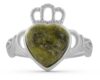 JC Walsh and Sons Sterling Silver Connemara Marble Heart Claddagh Ring Love Friendship Symbol (9)