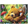 Jeaiciro 100 Piece Puzzles for Kids Ages 4-6 6-8, Bear & Squirrel Themed Jigsaw Puzzle for Adults Kid Seniors, Kids Puzzles Ages 5-8 Educational Toy for Boys and Girls Family Fun Gift for Children