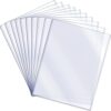 Jecery 10 Pack 8.5 x 11'' Rigid Sheet Protectors Clear Hard Document Sleeve