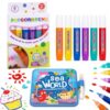 Jeeeun Popcorn Pens, 6/12 Pcs DIY Bubble Popcorn Drawing Pens for Kids (6PCS)