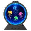 Jellyfish Lamp, 7-Color Sensory Calming Night Light for Bedroom, Black