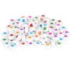 Jenivaint Acrylic Heart Beads, 100PCS Mixed Color Oblate Craft Beads