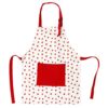 Jenivaint Cotton Kids Apron with Adjustable Strap, Red Strawberry