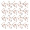 Jenivaint Elephant Shaped Paper Clips Rose Gold Iron Document Clips 20pcs Anti Rust Electroplating Firm Grip 3.5 X 3.3cm for Office Home File Classification
