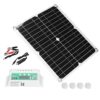 Jenivaint Portable Solar Panel, Monocrystalline Silicon Flexible Solar Panel Charger Dual USB 40W 18V with 20A Controller, Supply for Car Battery Camping Hiking Boating