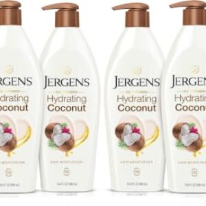 Jergens Hydrating Coconut Hand and Body Moisturizer, 16.8 Fl Oz (Pack of 6)
