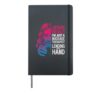 Jesus Heals I Am Just A Massage Therapist Lending My Hand Hardcover Journal, Black