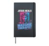 Jesus Heals I Am Just A Massage Therapist Lending My Hand Hardcover Journal, Black
