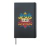 Jesus Is My Superhero Funny Christian Faith Hardcover Journal, Black