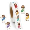 Jesus Loves You Stickers Roll 500pcs Christian Faith Labels