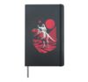 Jesus Riding Space Retro T-Rex Dinosaur Meme Believers Hardcover Journal, Black
