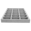 Jewelry Mdf 18 Stackable Velvet Grid Slots Tray Organizer with Design