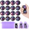 JewGewenil 24 Pack Stress Balls Party Favors for Kids, 1.57 Inch (Black)