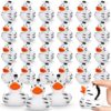 Jexine 24 Pcs Zebra Rubber Ducks, Black and White Striped Animal Ducks