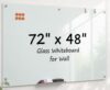 JeyuJsh Glass Whiteboard 72"x48", Magnetic Tempered Glass Dry Erase Board