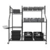 JEYUUMIM 3-Tier Mobile Tool Organizer Cart Garden with 4 Rolling Wheel